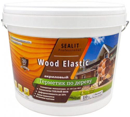 Приобрести ГЕРМЕТИК - Sealit Wood Elastic для работы с деревянными материалами 5 л в Москве, Московская область