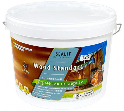 Купить ГЕРМЕТИК - Sealit Wood Standart для профессиональных работ с деревянными домами 5 л в Москве, Московская область